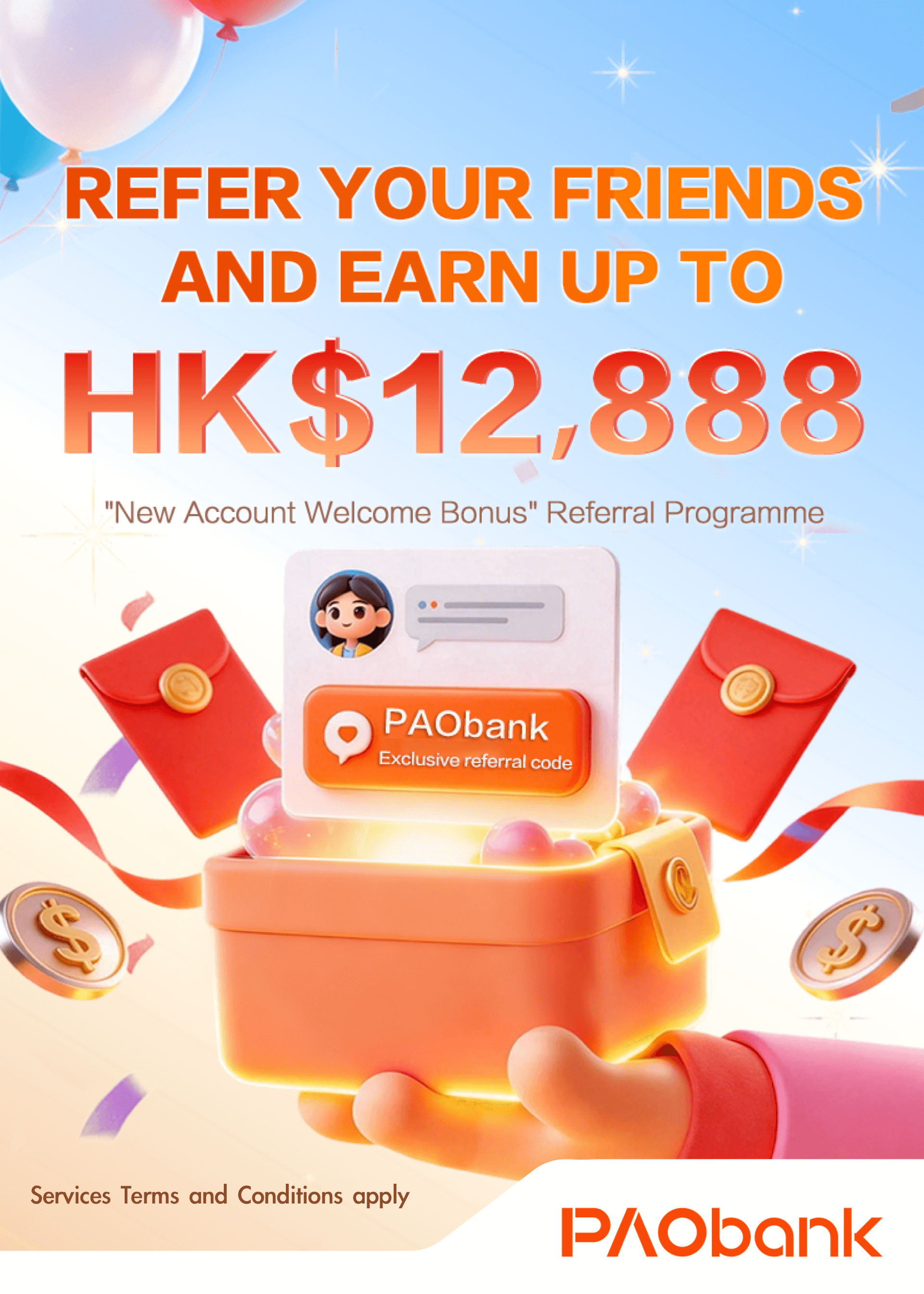 New Account Welcome Bonus Referral Programme